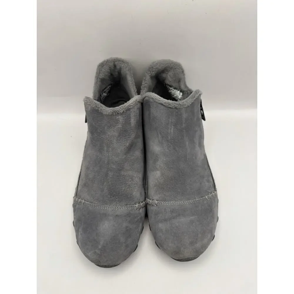 Skechers Relaxed Fit Bikers Earthy Chic Gray Boots Women Size 6